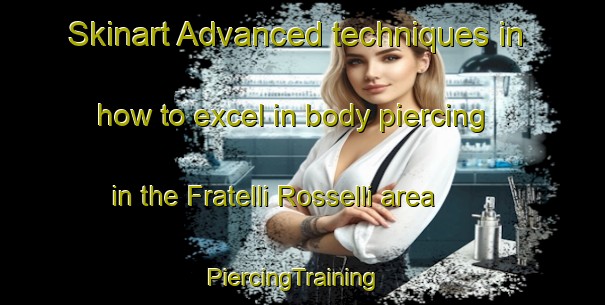 Skinart Advanced techniques in how to excel in body piercing in the Fratelli Rosselli area | PiercingTraining | PiercingClasses | SkinartTraining-Italy