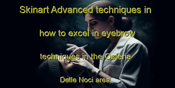 Skinart Advanced techniques in how to excel in eyebrow techniques in the Osteria Delle Noci area | EyebrowTraining | EyebrowClasses | SkinartTraining-Italy