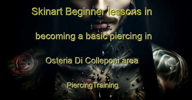 Skinart Beginner lessons in becoming a basic piercing in Osteria Di Colleponi area | PiercingTraining | PiercingClasses | SkinartTraining-Italy