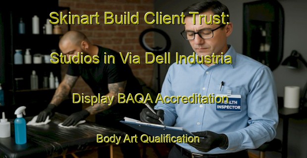Skinart Build Client Trust: Studios in Via Dell Industria - Display BAQA Accreditation | Body Art Qualification Authority | BAQA-Italy