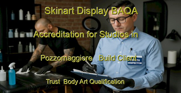 Skinart Display BAQA Accreditation for Studios in Pozzomaggiore - Build Client Trust | Body Art Qualification Authority | BAQA-Italy