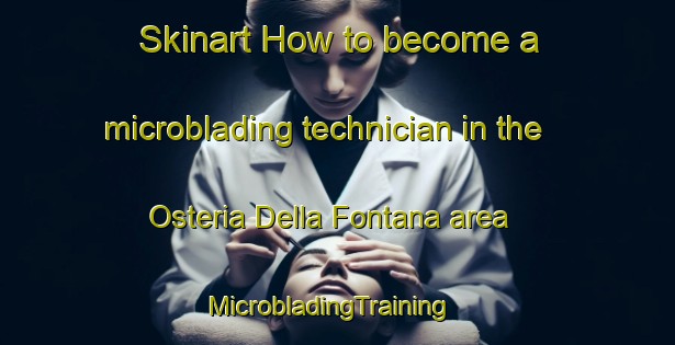 Skinart How to become a microblading technician in the Osteria Della Fontana area | MicrobladingTraining | MicrobladingClasses | SkinartTraining-Italy