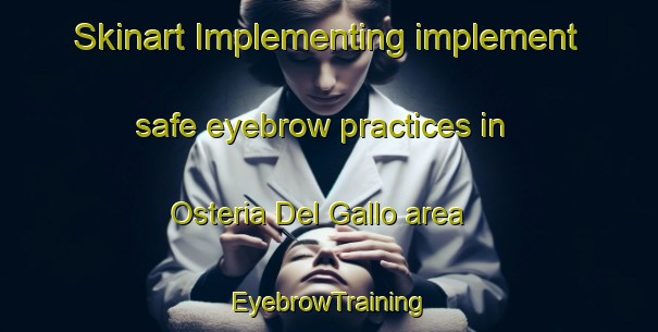 Skinart Implementing implement safe eyebrow practices in Osteria Del Gallo area | EyebrowTraining | EyebrowClasses | SkinartTraining-Italy